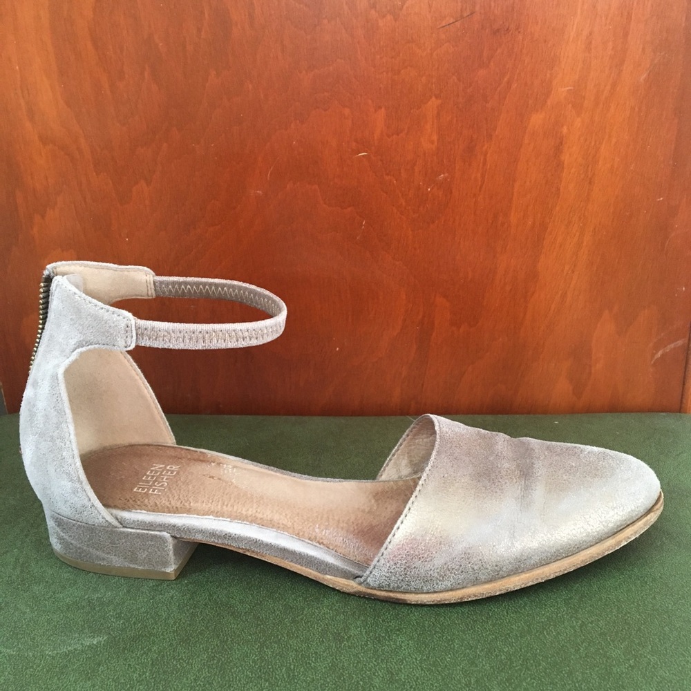 Eileen Fisher Metallic Leather Mary Janes